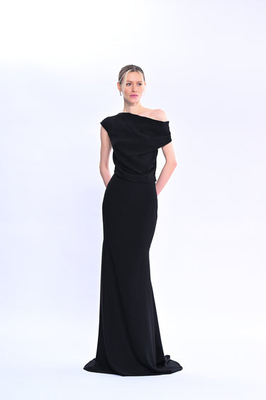 Low-cut Evening Dress / Black