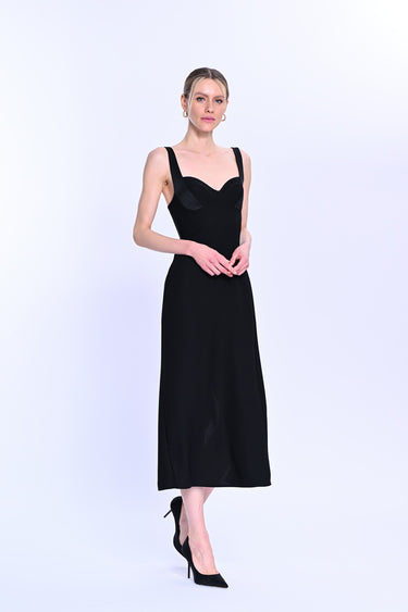 Thick Strap Midi Dress