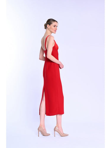 Thick Strap Midi Dress