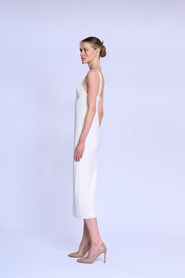 Kalın Askı Midi Elbise