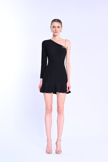 Tek Omuz Mini Elbise