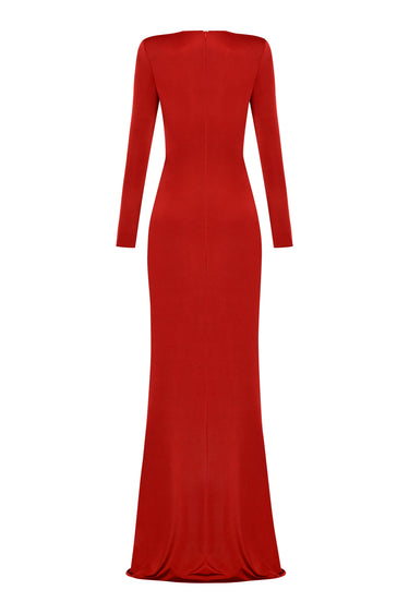 Düğüm Detaylı Gece Elbisesi