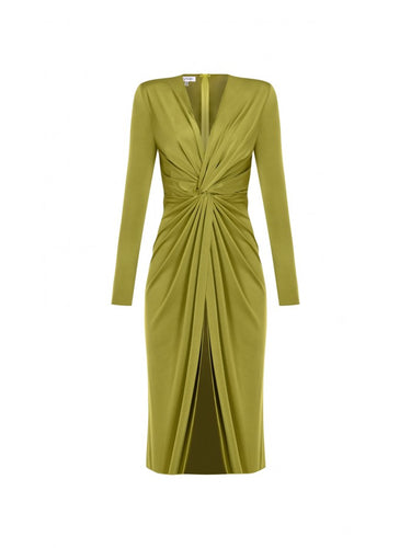 Düğüm Detaylı Midi Elbise