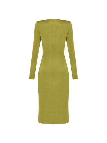 Düğüm Detaylı Midi Elbise