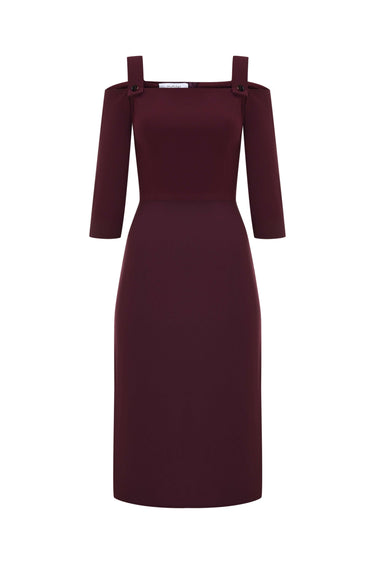 Thick Strappy Burgundy Dress