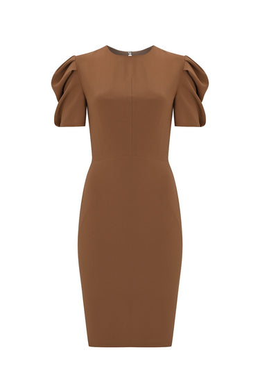 Pili Detaylı Fit Elbise