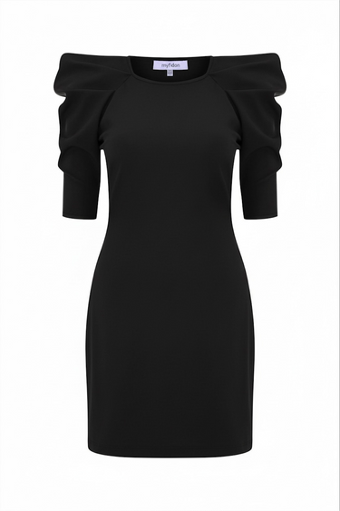 Truvakar Kol Siyah Elbise