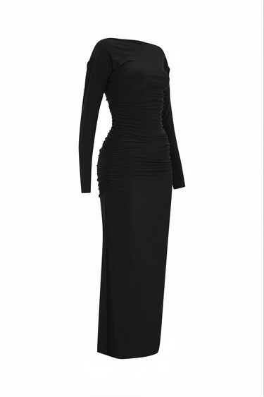 Kayık Yaka Gece Elbisesi