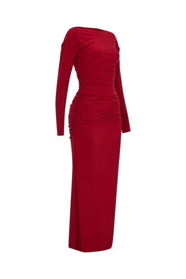 Kayık Yaka Gece Elbisesi