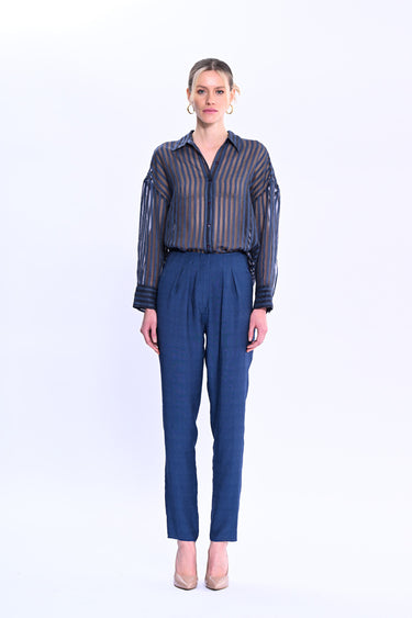 Transparan Çizgili Gömlek