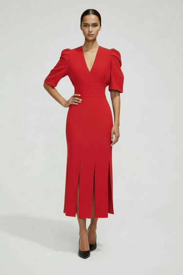 Fidan Şimşek Black Wrap-Around Dress