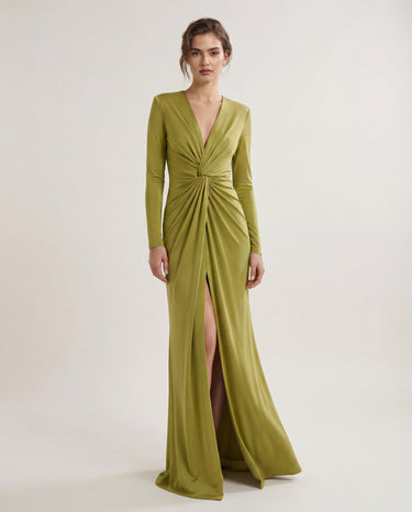 Evening Dress with Knot Detail